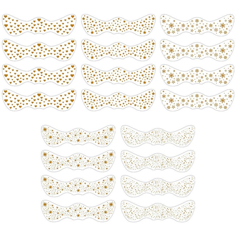 Freckle tattoo stickers, gold and silver foil stamping, rose red and bronze foil stamping, cross-border face stickers, European and American party makeup tattoo stickers